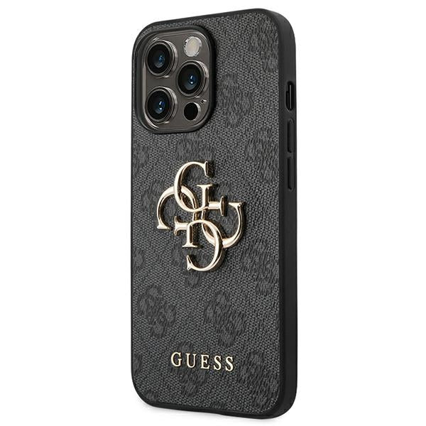 Guess 4G Big Metal Logo Case for iPhone 14 Pro - Gray - Cell phone cases and covers<<<HurtelXML