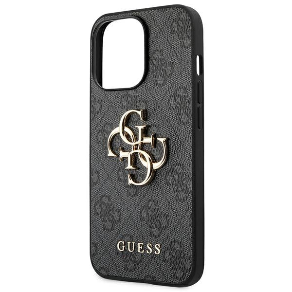 Guess 4G Big Metal Logo Case for iPhone 14 Pro - Gray - Cell phone cases and covers<<<HurtelXML