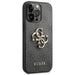 Guess 4G Big Metal Logo Case for iPhone 14 Pro - Gray - Cell phone cases and covers<<<HurtelXML