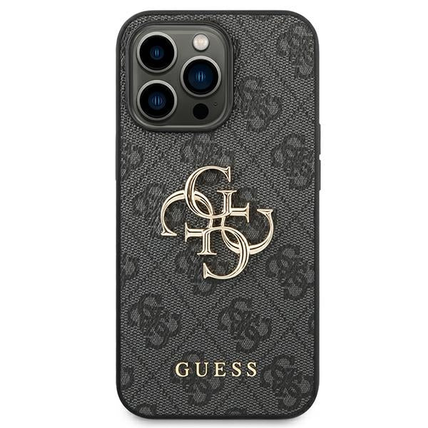 Guess 4G Big Metal Logo Case for iPhone 14 Pro - Gray - Cell phone cases and covers<<<HurtelXML