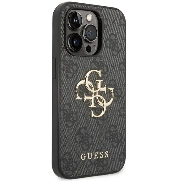 Guess 4G Big Metal Logo case for iPhone 15 Pro Max - gray - Cell phone cases and covers<<<HurtelXML