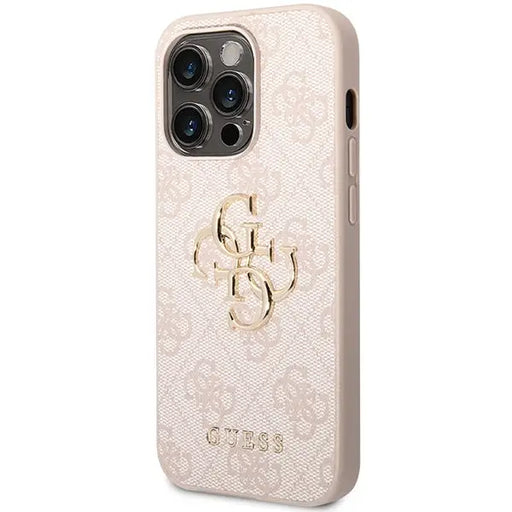 Guess 4G Big Metal Logo case for iPhone 15 Pro - pink - Cell phone cases and covers<<<HurtelXML