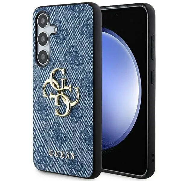 Guess 4G Big Metal Logo case for Samsung Galaxy S24+ - blue - Cell phone cases and covers<<<HurtelXML