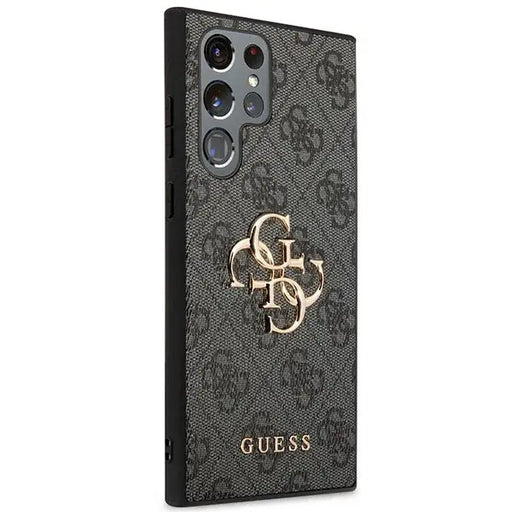 Guess 4G Big Metal Logo case for Samsung Galaxy S24 Ultra - black - Cell phone cases and covers<<<HurtelXML