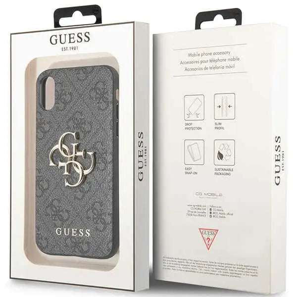 Guess 4G Big Metal Logo iPhone X/XS Case - Gray - Cell phone cases and covers<<<HurtelXML