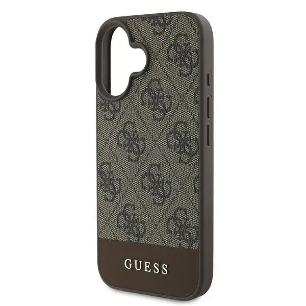 Guess 4G Bottom Stripe Case for iPhone 16 Plus 6.7’’ - Brown - Cell phone cases and covers<<<HurtelXML