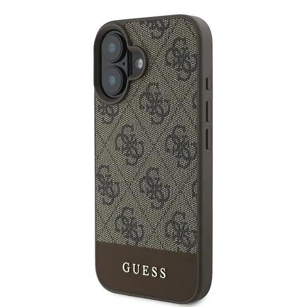 Guess 4G Bottom Stripe Case for iPhone 16 Plus 6.7’’ - Brown - Cell phone cases and covers<<<HurtelXML