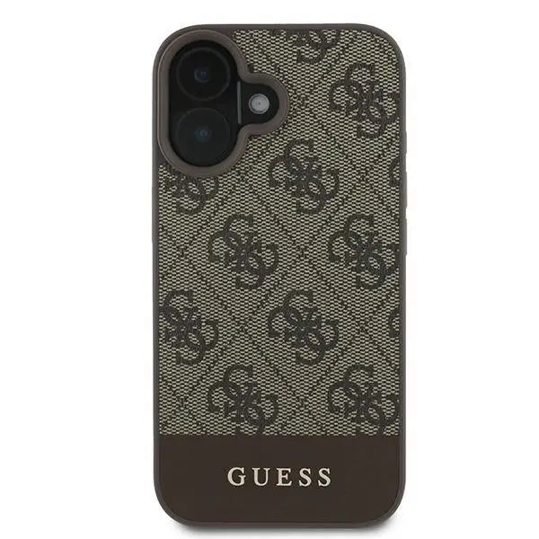 Guess 4G Bottom Stripe Case for iPhone 16 Plus 6.7’’ - Brown - Cell phone cases and covers<<<HurtelXML