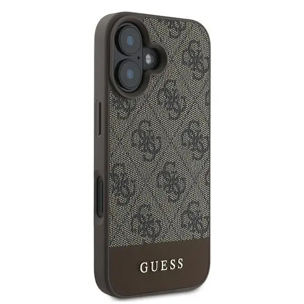 Guess 4G Bottom Stripe Case for iPhone 16 Plus 6.7’’ - Brown - Cell phone cases and covers<<<HurtelXML