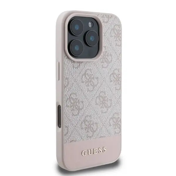 Guess 4G Bottom Stripe iPhone 16 Pro Case - Pink - Cell phone cases and covers<<<HurtelXML