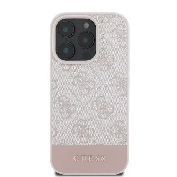 Guess 4G Bottom Stripe iPhone 16 Pro Case - Pink - Cell phone cases and covers<<<HurtelXML