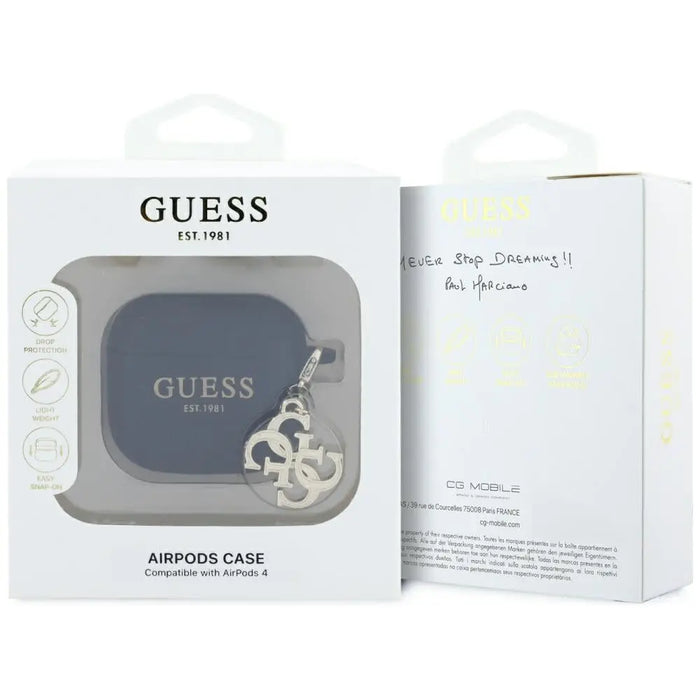 Guess 4G Charm Case for AirPods 4 - Black - Cell phone cases and covers<<<HurtelXML