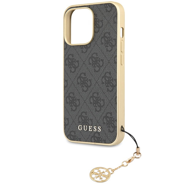 Guess 4G Charms Collection case for iPhone 14 Pro Max - gray - Cell phone cases and covers<<<HurtelXML
