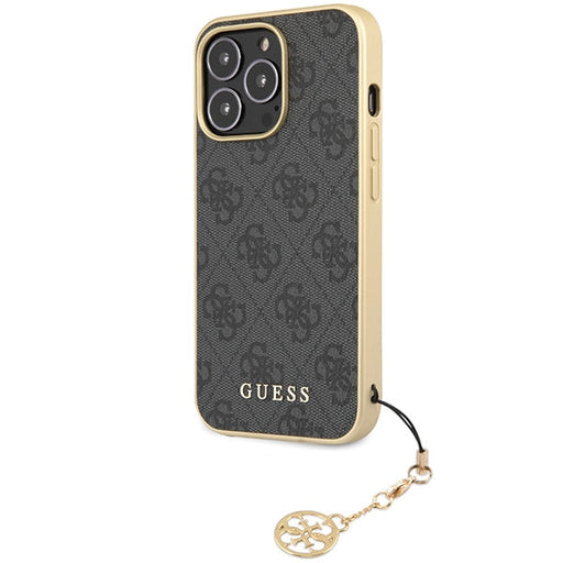 Guess 4G Charms Collection case for iPhone 14 Pro Max - gray - Cell phone cases and covers<<<HurtelXML