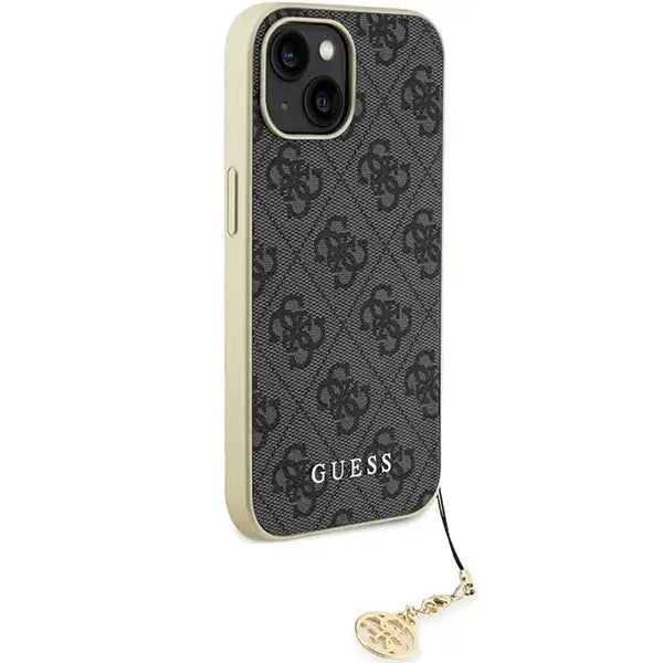 Guess 4G Charms Collection case for iPhone 15 - gray - Cell phone cases and covers<<<HurtelXML