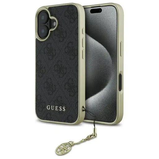 Guess 4G Charms Collection case for iPhone 16 Plus - black - Cell phone cases and covers<<<HurtelXML