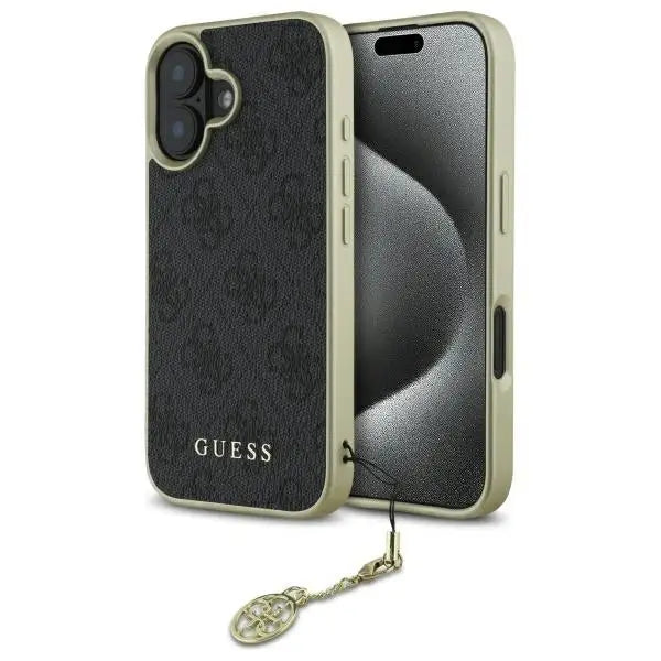 Guess 4G Charms Collection case for iPhone 16 Plus - black - Cell phone cases and covers<<<HurtelXML