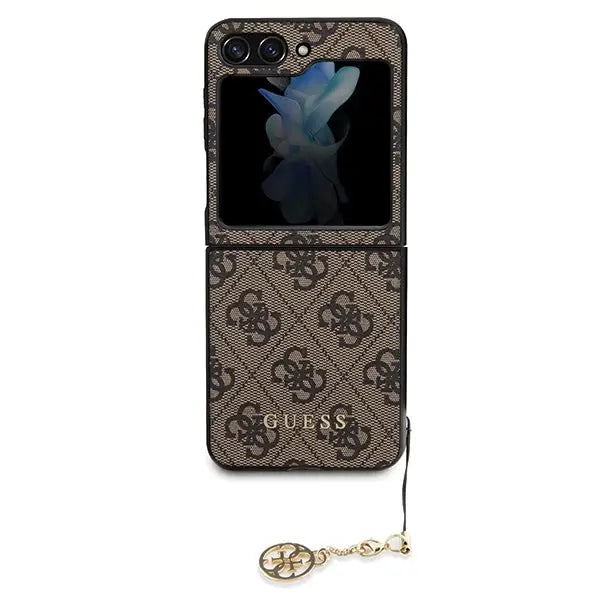 Guess 4G Charms Collection case for Samsung Galaxy Z Flip 5 - brown - Cell phone cases and covers<<<HurtelXML