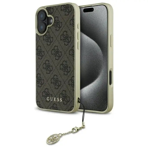 Guess 4G Charms Collection iPhone 16 Plus Case - Brown - Cell phone cases and covers<<<HurtelXML