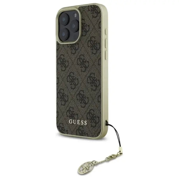 Guess 4G Charms Collection iPhone 16 Pro Max Case - Brown - Cell phone cases and covers<<<HurtelXML