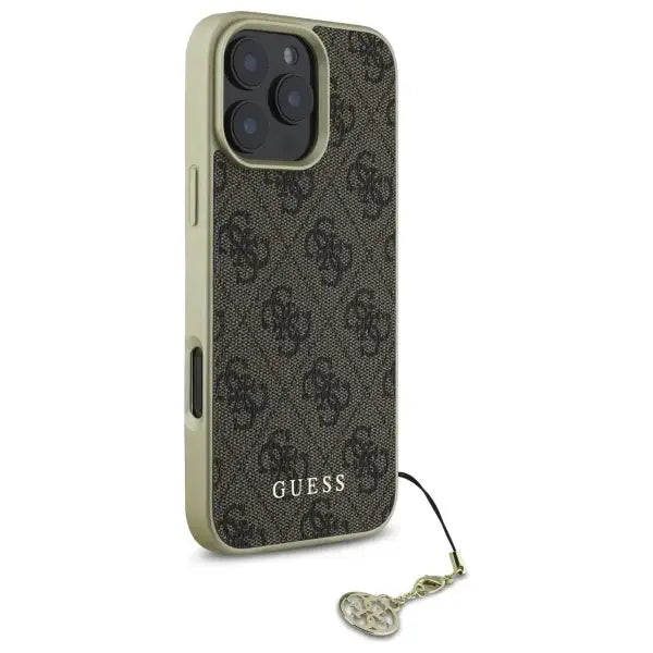 Guess 4G Charms Collection iPhone 16 Pro Max Case - Brown - Cell phone cases and covers<<<HurtelXML