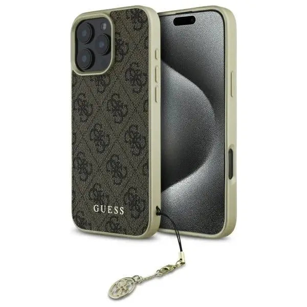 Guess 4G Charms Collection iPhone 16 Pro Max Case - Brown - Cell phone cases and covers<<<HurtelXML