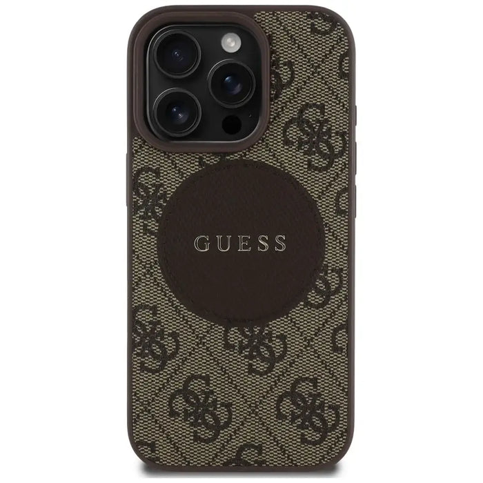 Guess 4G Circle Classic Logo MagSafe case for iPhone 16 Pro Max - brown - Cell phone cases and covers<<<HurtelXML