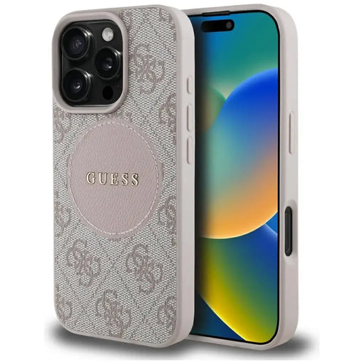 Guess 4G Circle Classic Logo MagSafe case for iPhone 16 Pro Max - pink - Cell phone cases and covers<<<HurtelXML