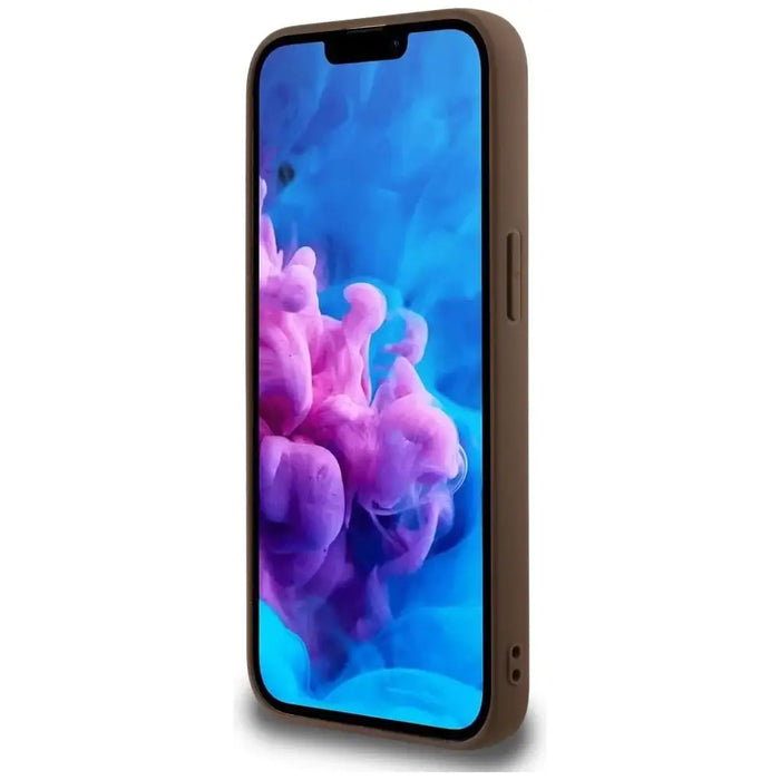 Guess 4G Circle Classic Logo MagSafe case for iPhone 16e - brown - Cell phone cases and covers<<<HurtelXML