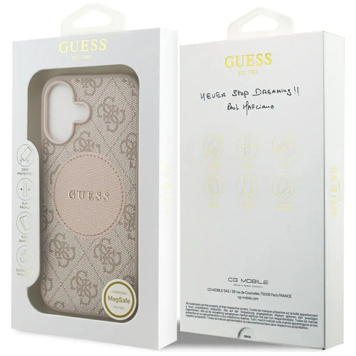 Guess 4G Circle Classic Logo MagSafe Case for iPhone 17 - Pink - Cell phone cases and covers<<<HurtelXML