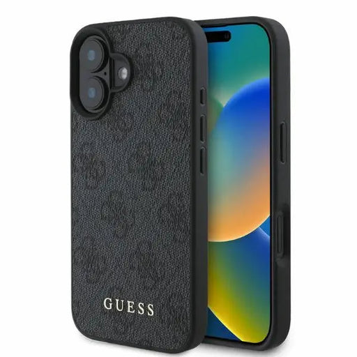 Guess 4G Classic iPhone 16 Case - Black - Cell phone cases and covers<<<HurtelXML