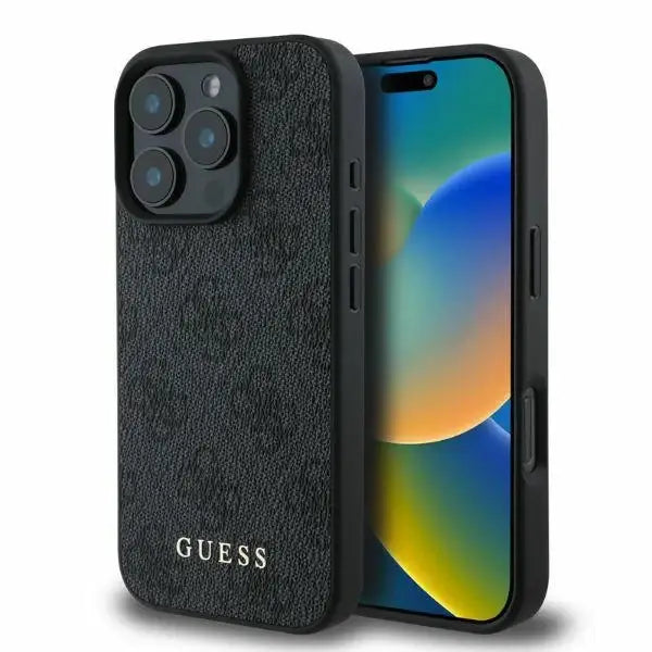Guess 4G Classic iPhone 16 Pro Case - Black - Cell phone cases and covers<<<HurtelXML