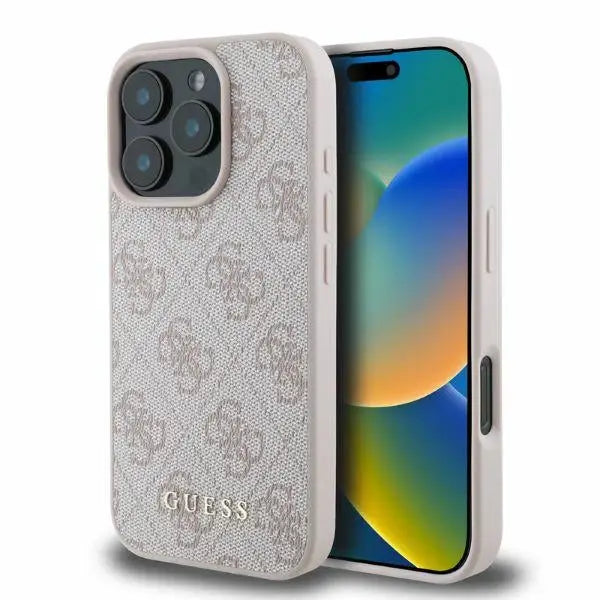 Guess 4G Classic iPhone 16 Pro Max Case - Pink - Cell phone cases and covers<<<HurtelXML