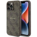 Guess 4G Collection Leather Metal Logo MagSafe Case for iPhone 13 Pro / iPhone 13 - Brown - Cell phone cases