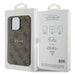 Guess 4G Collection Leather Metal Logo MagSafe Case for iPhone 13 Pro / iPhone 13 - Brown - Cell phone cases