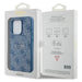Guess 4G Collection Leather Metal Logo MagSafe Case for iPhone 14 Pro Max - Blue - Cell phone cases