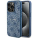 Guess 4G Collection Leather Metal Logo MagSafe Case for iPhone 14 Pro Max - Blue - Cell phone cases