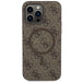 Guess 4G Collection Leather Metal Logo MagSafe Case for iPhone 14 Pro - Brown - Cell phone cases and covers<<<HurtelXML