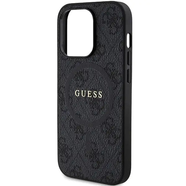 Guess 4G Collection Leather Metal Logo MagSafe Case for iPhone 14 Pro - Black - Cell phone cases and covers<<<HurtelXML