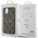 Guess 4G Collection Leather Metal Logo MagSafe Case for iPhone 15 Plus / 14 Plus - Brown - Cell phone cases