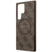 Guess 4G Collection Leather Metal Logo MagSafe Case for Samsung Galaxy S24 Ultra - Brown - Cell phone cases