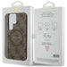 Guess 4G Collection Leather Metal Logo MagSafe Case for Samsung Galaxy S24 Ultra - Brown - Cell phone cases