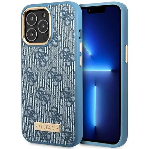 Guess 4G Logo Plate MagSafe case for iPhone 14 Pro Max - blue - Cell phone cases and covers<<<HurtelXML