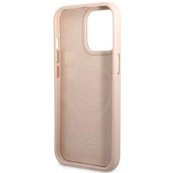 Guess 4G Logo Plate MagSafe case for iPhone 14 Pro Max - pink - Cell phone cases and covers<<<HurtelXML