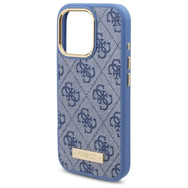 Guess 4G Logo Plate MagSafe Case for iPhone 16 Pro Max - Blue - Cell phone cases and covers<<<HurtelXML