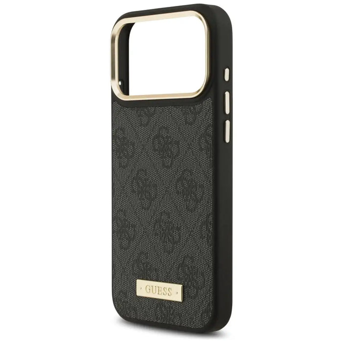 Guess 4G Logo Plate MagSafe Case for iPhone 17 Pro Max - Black - Cell phone cases and covers<<<HurtelXML
