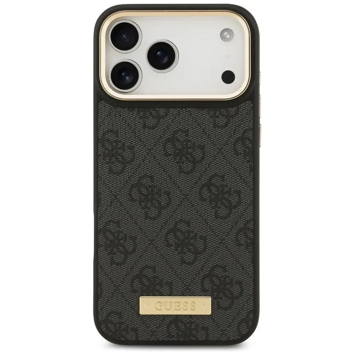 Guess 4G Logo Plate MagSafe Case for iPhone 17 Pro Max - Black - Cell phone cases and covers<<<HurtelXML