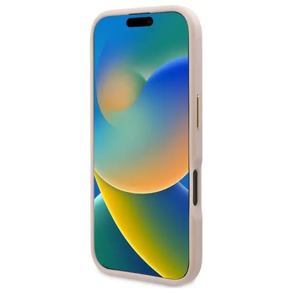 Guess 4G Logo Plate MagSafe iPhone 16 Case - Pink - Cell phone cases and covers<<<HurtelXML