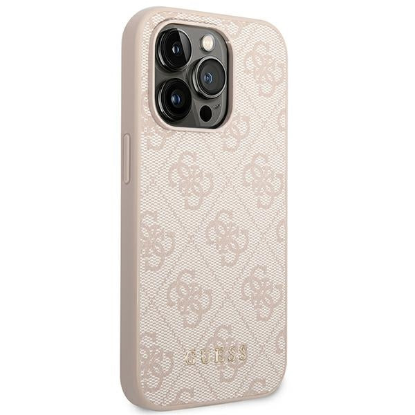 Guess 4G Metal Gold Logo Case for iPhone 14 Pro Max - Pink - Cell phone cases and covers<<<HurtelXML