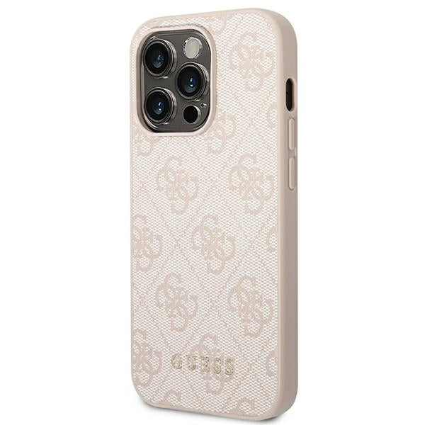 Guess 4G Metal Gold Logo Case for iPhone 14 Pro Max - Pink - Cell phone cases and covers<<<HurtelXML